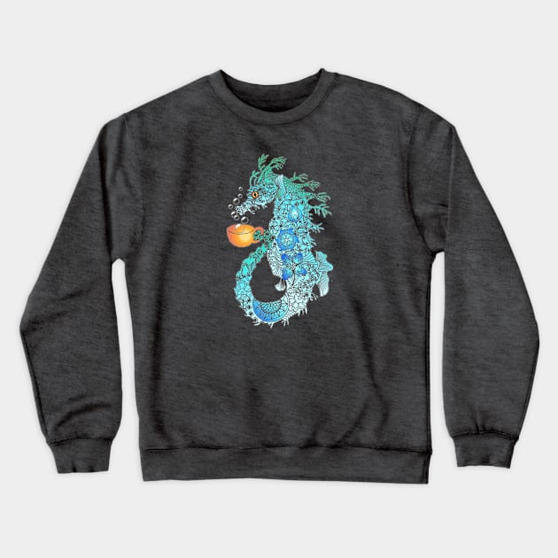 Sea Horse Turquoise Crewneck Sweatshirt by Bubba C.